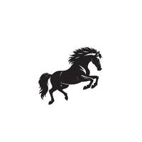 paard silhouet Aan wit achtergrond. paard logo vector