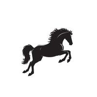 paard silhouet Aan wit achtergrond. paard logo vector