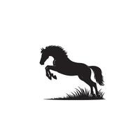 paard silhouet Aan wit achtergrond. paard logo vector