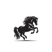 paard silhouet Aan wit achtergrond. paard logo vector