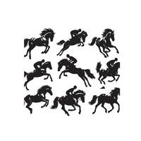 paard silhouet Aan wit achtergrond. paard logo vector