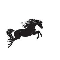 paard silhouet Aan wit achtergrond. paard logo vector