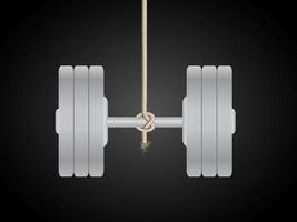 barbell vectorillustratie of sportelementen vrij gewicht dumbbelbs vector