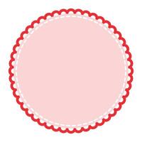 subtiel en geavanceerde circulaire blanco licht rood sticker etiket ontwerp element vector