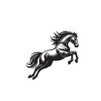 paard silhouet Aan wit achtergrond. paard logo vector