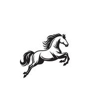 paard silhouet Aan wit achtergrond. paard logo vector