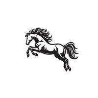 paard silhouet Aan wit achtergrond. paard logo vector