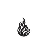 brand vlam silhouet Aan wit achtergrond. brand vlam logo vector