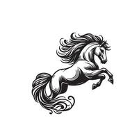 paard silhouet Aan wit achtergrond. paard logo vector
