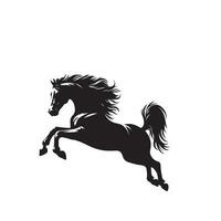 paard silhouet Aan wit achtergrond. paard logo vector