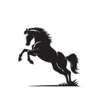 paard silhouet Aan wit achtergrond. paard logo vector