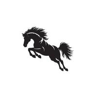 paard silhouet Aan wit achtergrond. paard logo vector