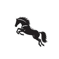 paard silhouet Aan wit achtergrond. paard logo vector