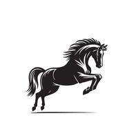 paard silhouet Aan wit achtergrond. paard logo vector