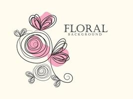 hand getekend florale achtergrond vector