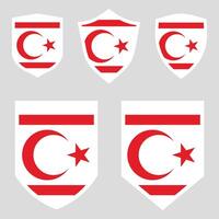 Turks republiek van noordelijk Cyprus reeks schild kader vector