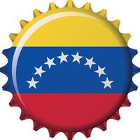 nationaal vlag van Venezuela Aan een fles kap. illustratie vector