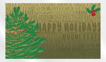 fijne feestdagen, vrolijk kerstfeest, kerstkaart, nieuwjaar, nieuwe hoop. kaart, sjabloon, poster, banner, ontwerp om te gebruiken als cadeau voor uw klanten, vrienden of familie. vector