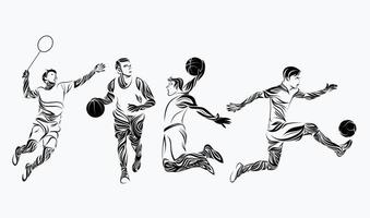 sport instellen vectorillustratie. vector