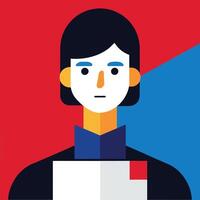 asymmetrisch en minimalistische abstract portret, verscheidenheid concept in vlak stijl vector