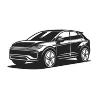 modern auto concept. auto silhouet geïsoleerd Aan wit achtergrond vector