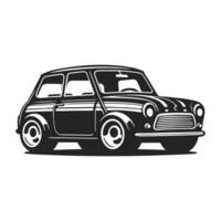 zwart en wit auto illustratie. auto silhouet svg. vector