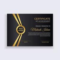 modern certificaatsjabloonontwerp. creatief certificaat van waardering award sjabloonontwerp. vector