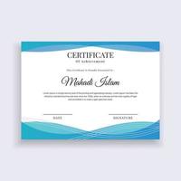 modern certificaatsjabloonontwerp. creatief certificaat van waardering award sjabloonontwerp. vector