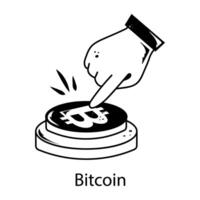 trendy bitcoin-concepten vector