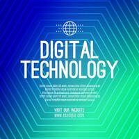 digitaal technologie sociaal post banier uitverkoop sjabloon groen blauw achtergrond, abstract cyber informatie communicatie, innovatie toekomst tech gegevens, internet netwerk verbinding, ai groot gegevens illustratie vector