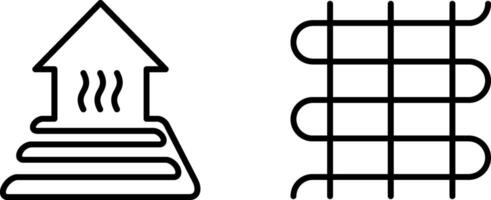 hout verwarming icoon. onder verdieping verwarming systeem illustratie vector