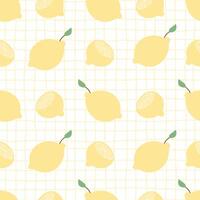 naadloos patroon met citroen fruit vector