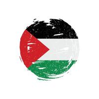 Palestina vlag symbool cirkel grunge borstel beroerte vector