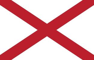 Alabama staat vlag illustratie. Alabama vlag. vector