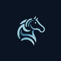 creatief uniek minimaal paard logo ontwerp vector