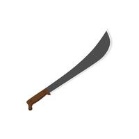 panga machete vlak ontwerp illustratie geïsoleerd Aan wit achtergrond. leger jacht- messen, gevecht wapen messen. trapper zwaard en jager mes messen. bescherming concept. krijger messen vector