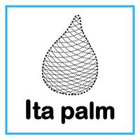 traceren ita palm alfabet illustratie vector