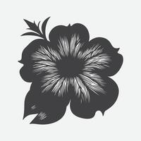 majestueus petunia bloem silhouet, een verbijsterend bloemen kunst inspiratie vector