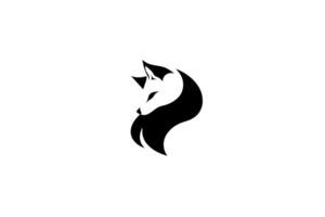 vos hoofd of gezicht hand- getrokken inkt silhouet. logo, embleem of mascotte illustratie ontwerp. vector