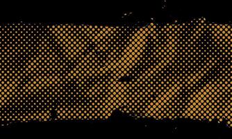 abstract ruw geel stippel halftone retro papier gemorst inkt afdrukken verontrust structuur filter met donker achtergrond vector