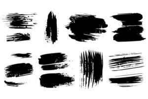 abstract inkt en verf plons reeks grunge structuur en beroerte verzameling. vector