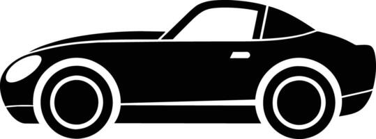 roadster tekenfilm auto icoon zwart silhouet, sport- auto, supercar , klem kunst vector