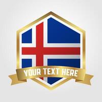 gouden luxe IJsland etiket illustratie vector