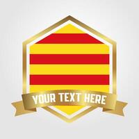 gouden luxe Catalonië etiket illustratie vector