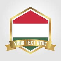 gouden luxe Hongarije etiket illustratie vector