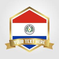 gouden luxe Paraguay etiket illustratie vector