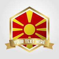 gouden luxe Macedonië etiket illustratie vector