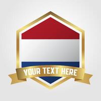 gouden luxe Nederland etiket illustratie vector