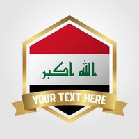 gouden luxe Irak etiket illustratie vector