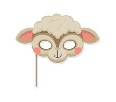 schapen dier carnaval partij masker, lam kostuum vector